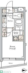 LiveFlat大森2 1Kの間取図画像