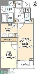HF白金高輪レジデンス 1LDKの間取図画像