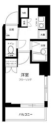 アクティブミレニアム中延 1Kの間取図画像