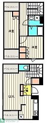 目黒区八雲5丁目マンション 2LDKの間取図画像
