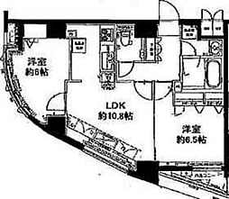 クロスレジデンス蒲田 2LDKの間取図画像