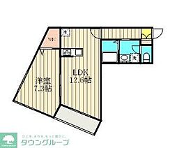大田区井大森北3丁目計画 1LDKの間取図画像