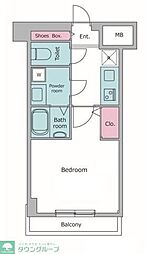 LOC'SMUSASHINAKAHARA 1Kの間取図画像