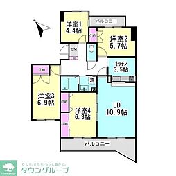 ライムライト松風台3 4LDKの間取図画像