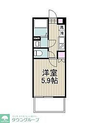 横浜市緑区青砥町アパート 1Kの間取図画像