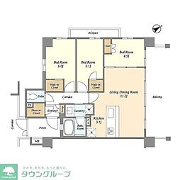 サムティレジデンス藤が丘 3LDKの間取図画像