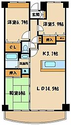 フレスコ中川 3LDKの間取図画像