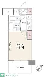 アルテーヌ新横浜 1Kの間取図画像