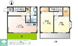 パールハイムC 2LDKの間取図画像