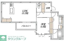 (仮称)新石川1丁目メゾン東棟 1LDKの間取図画像