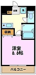 アスタリスク日吉 1Kの間取図画像