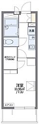レオパレスドミール3 1Kの間取図画像