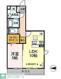 TD西ノ前 1LDKの間取図画像