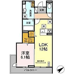 SaliceK 1LDKの間取図画像
