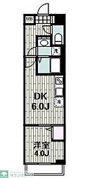 REONE宮崎台 1DKの間取図画像