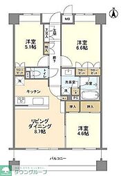 ジュビランあざみ野 3LDKの間取図画像