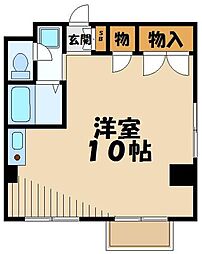 カメリアハイム ワンルームの間取図画像