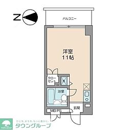ステップス ワンルームの間取図画像