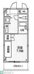 T'sgarden都筑ふれあいの丘 ワンルームの間取図画像