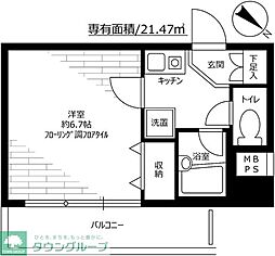 ダイホープラザ新横浜 1Kの間取図画像
