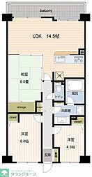 ハイホーム鷺沼東 3LDKの間取図画像