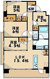サムティレジデンス藤が丘 4LDKの間取図画像