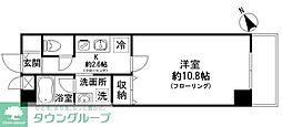 アイリス 1Kの間取図画像