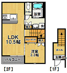 フローラ天久保Ａ 2階