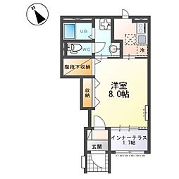 大曽根原町新築アパート(仮 1Kの間取図画像