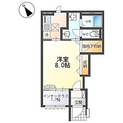 大曽根原町新築アパート(仮 1Kの間取図画像