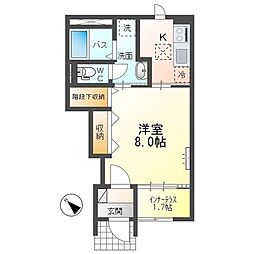 フォルティス 1Kの間取図画像
