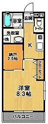 メルヴェイユH 1SKの間取図画像