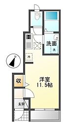 フォレストコートJ 1Kの間取図画像