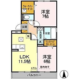 エミネンスMA 2LDKの間取図画像