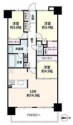 ライオンズマンション北梅田 3LDKの間取図画像