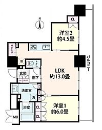 間取図画像 2LDK