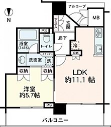 なんばグランドマスターズタワー 1LDKの間取図画像