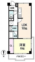 梅田北セントポリア 1LDKの間取図画像