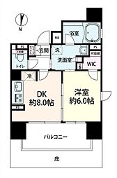 ファインフラッツ北浜 1DKの間取図画像