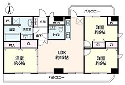 ライオンズマンション日本橋 3LDKの間取図画像