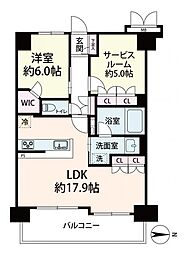 ザ・大阪レジデンス備後町 1SLDKの間取図画像