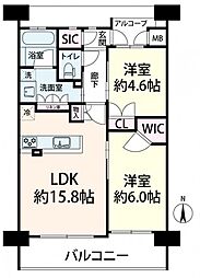 うめきたザ・レジデンス 2LDKの間取図画像