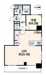 ライオンズマンション上町 1LDKの間取図画像