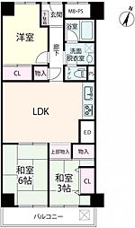 野田パークマンション 3LDKの間取図画像