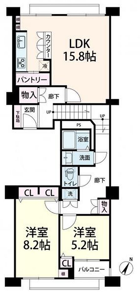 ~間取り図~ メゾネットタイプです。