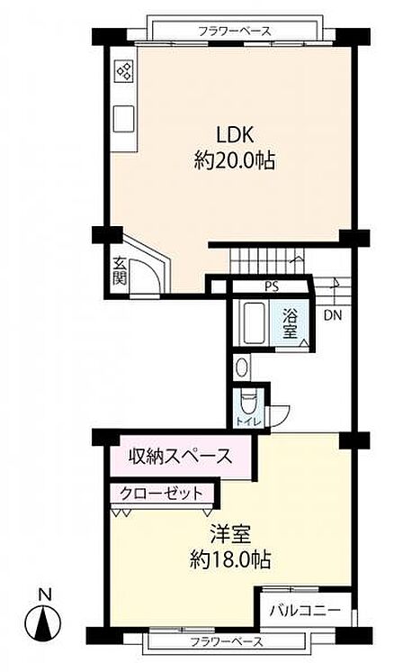 2LDK 間取り