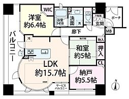 プロパレス梅田東サンクチュエール 2SLDKの間取図画像