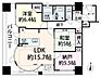 間取り：南西角部屋/2LDK＋フリールーム・72平米の広々とした間取りです。