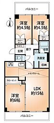 藤和ライブタウン上御影 3LDKの間取図画像