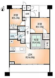 グランスイート六甲篠原本町 3LDKの間取図画像